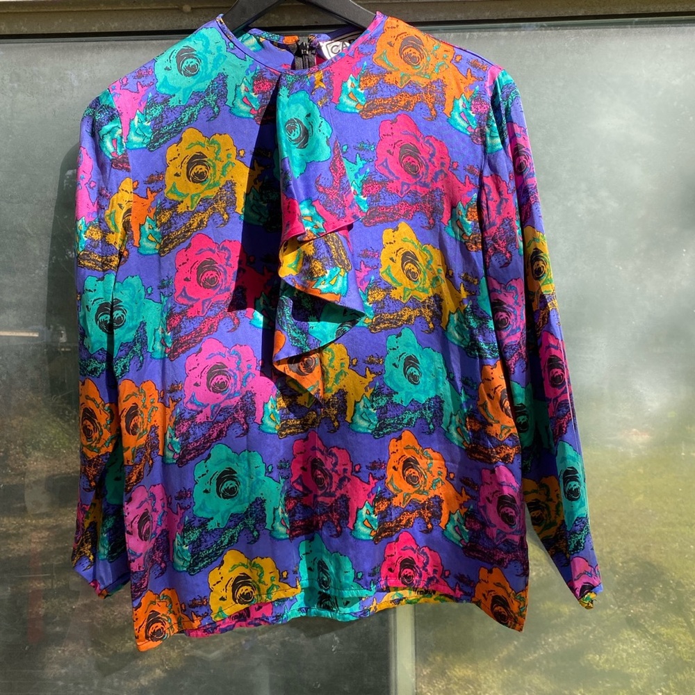Silk ascot blouse